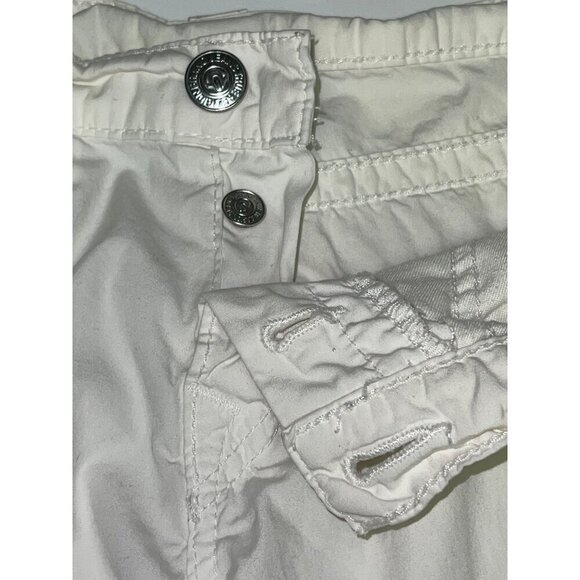 True Religion Women's Jayde White Cut-Off Shorts Size 28 Button Fly Flap Pocket - Picture 12 of 12